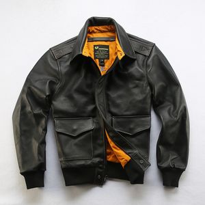 Chaqueta bomber voladora abrigo de cuero genuino para hombre motociclista cimas de motociclista sobre abrigo negro marrón grande talla s-4xl ropa de resorte