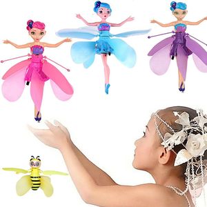 Juguetes de luz voladora, juegos novedosos, princesa de flores para niños, juguete volador creativo, avión, muñecas bonitas para niños, regalo de cumpleaños sensorial de hadas 1196