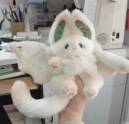 Flying Sky Big Bat Rabbit Plush Toy Kawaii Animal Creative Magical Spirit Doll White Soft Stuffed Toys For Kids 240524