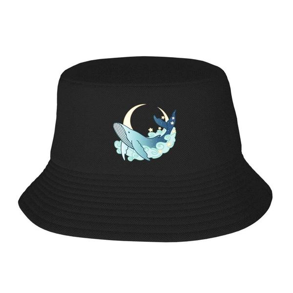 Flying Sky Whale Bucket Hat Visor Té Sombreros Gorras Mujeres Hombres Moda