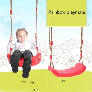 Vliegend speelgoed Tuinschommel Hangstoel voor kinderen Speelgoed met in hoogte verstelbare touwen Binnen Buiten Regenboog gebogen plank 240123