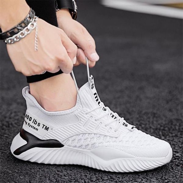 Zapatos de hombre tejidos voladores Zapatos de senderismo diseñador de zapatos para hombre primavera verano otoño deportes transpirables zapatillas de deporte negras Zapatillas de deporte Artículo ZM-68 cuelgue rui con caja buen servicio