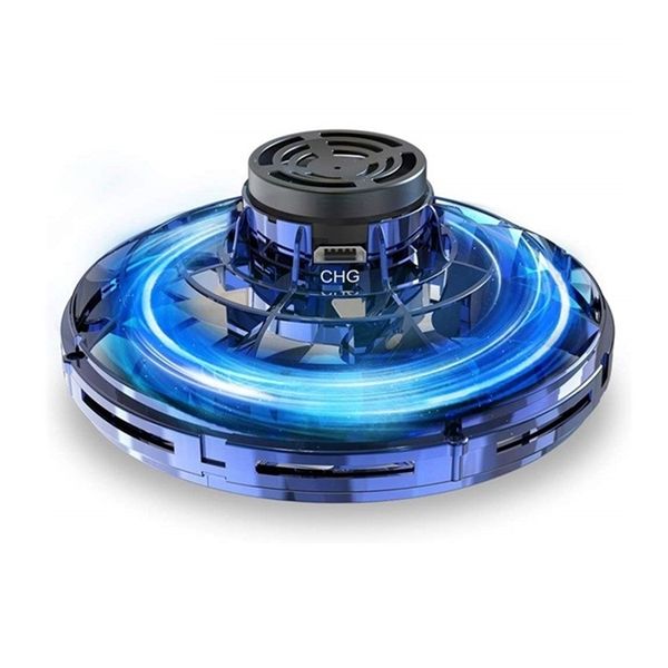 Flynova mini led UFO finger spinner Flying spinner retour gyro Enfants jouet enfant cadeau de Noël soucoupe extérieure Drone gaming LJ201216