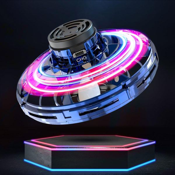 FlyNova UFO Fidget Spinner jouet enfants Portable volant rotatif brillant LED lumières libération noël volant jouet cadeau DropZZ