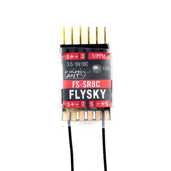 FlySky FS-SR8C protocolo ANT antena Dual Micro recibidor compatible con salida de señal de 8 canales PWM/transmisión de doble vía para modelo Rc