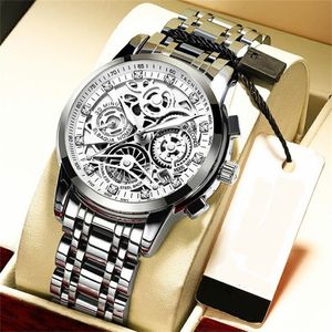 Flywheel Ventana giratoria Relojes para hombre Moda de lujo Luminoso Fecha automática Hombres Reloj de cuarzo Reloj impermeable para hombre relogios Relogio 220623