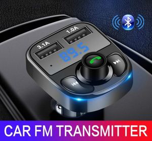 FM Zender Aux Modulator Bluetooth Hands Auto Kit Auto O MP3 -speler met 31A Quick Charge Dual USB Car Charger1768619