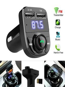 Transmisor FM modulador auxiliar inalámbrico Bluetooth manos Kit de coche o reproductor de MP3 con carga rápida 31A cargador de coche USB Dual 2972834