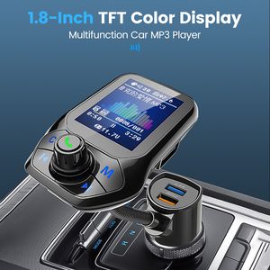 Transmetteur FM Kit mains libres Bluetooth pour voiture lecteur MP3 avec double chargeur de voiture USB modulateur FM transmetteur disque U/carte TF