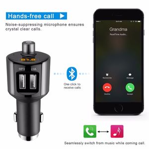 Transmetteur FM Sans Fil A2DP Musique Voiture Lecteur MP3 5V 3.4A Double Chargeur USB Hamdsfree Bluetooth Car Kit Support USB Flash Driver