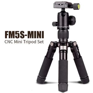 FM5S Portable Tripode support de voyage léger mini trépied vidéo de table avec tête sphérique à 360 degrés pour appareil photo DSLR SLR 240306