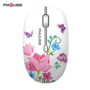 Fmouse 2.4G Super rustig Exquisite Uiterlijk 1600DPI Laptop Notebook Computer Draadloze Optische Muis