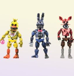 FNAF Games Five Nights at Freddy039s 14517cm Cauchemar Freddy Chica Bonnie Funtime Foxy PVC Figurines modèles poupées Jouets 68414180