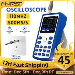 FNIRSI-1C15 Professionele digitale oscilloscoop 500ms/s Bemonsteringssnelheid 110 MHz Analoge bandbreedte Ondersteuningsgolfvorm opslag