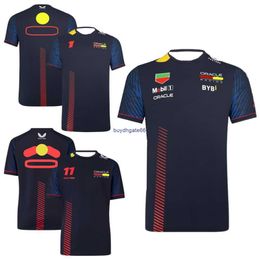 FNZA 2023 Fashion F1 Heren T -shirt Formule 1 Team Oracle Red Color Bull Racing Sergio Perez Uniform Jersey Racing Suit Fan Part Q1vo