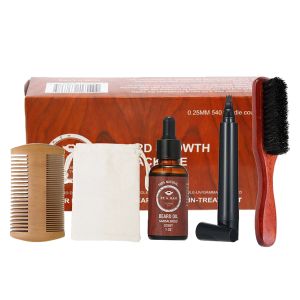 Kit de soins de la barbe des cheveux en mousse de peigne brosse de brosses de toilettage