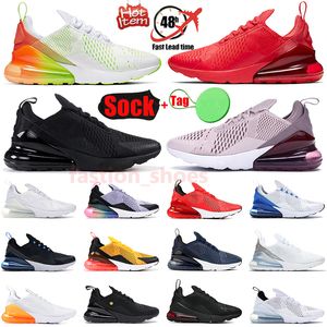 Sport 270 27c hardloopschoenen 2024 Top Kwaliteit Heren vrouwen Triple White Black University Rood Rood nauwelijks Rose Light Bone 270 Tennis Tiger Trainers sneakers