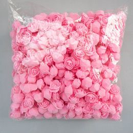 Roses en mousse 300 pièces 3 5cm têtes de fleurs en mousse artificielle bricolage 20cm ours en peluche moule PE Rose ours accessoires décor saint valentin cadeau 1910