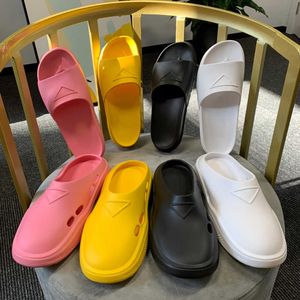 Schuim rubberen muildieren slippers paren slipper strandschoenen slijtage veelzijdige ontwerp sandalen loafers molenschoenen bovenwerk met warmte-afgeslagen met doos