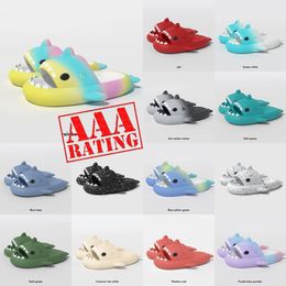 schuim lopers designer haai slippers zomer sliders mannen vrouwen kinderen slides roze blauw grijs geheugen sandalen zacht dik kussen slipper cloud slide indoor schoenen 36-45