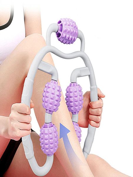 Rouleau de Massage relaxant musculaire avec arbre en mousse, pour éliminer les Muscles des jambes et des mollets, Yoga, Fitness, bâton de Massage 2387186