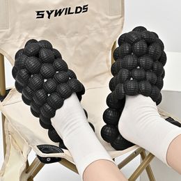 schuim slippers vrouwen mannen lente zomer slippers persoonlijkheid bubbel lychee mode woning massage schoenen spa paarse oranje zwart roze blauwe sandalen