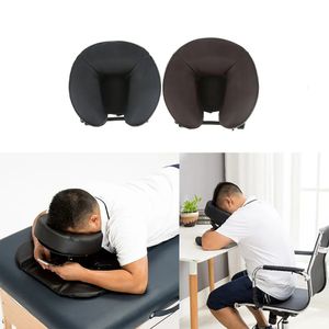 Mousse de massage de massage oreiller u forme Boîtrez face craadle sieste coussin de couchage pour bureau de bureau salon de voyage scolaire 240416