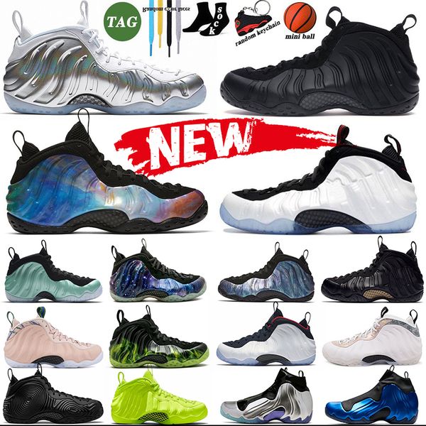 Foamposite One Hommes Chaussures de basket-ball Hommes Penny Hardaway Pure Platinum Blanc Galaxy Paticle Beige Pure Shattered Backboard Volt formateurs Sports Hommes Baskets