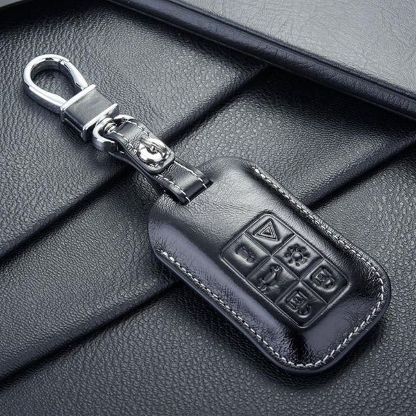 Funda de cuero FOB para llave de coche, funda para llave de volvo, llavero, cartera, bolsos, llavero, accesorios para volvo cars271c