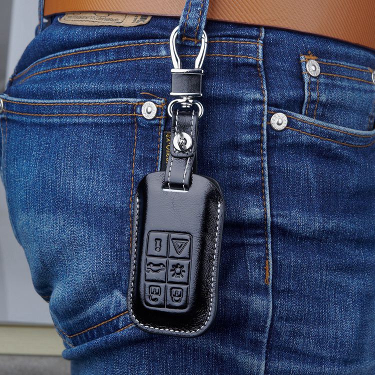 FOB cuir boîtier porte-clé couverture pour Auto volvo porte-clés coque porte-clés portefeuille sacs porte-clés accessoires pour volvo cars276v