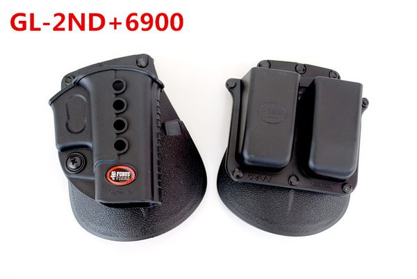 Fobus Evolution Holster RH Paddle GL-2 ND Pour G 17 19 22 23 27 31 32 34 35 6900RP Double Mag Pouch
