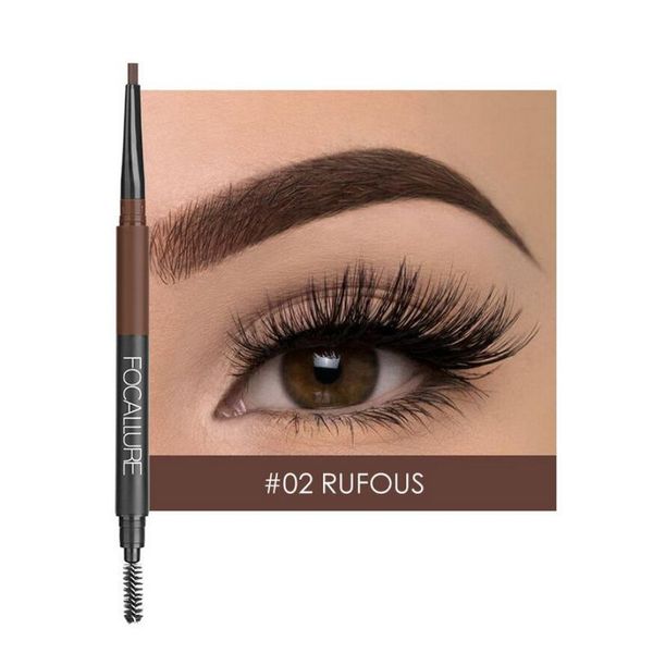 Focallure Best Professional 3 Heads Eye Brow Trucco impermeabile Penna per sopracciglia Pigmento 4 colori 120 pezzi / lotto DHL