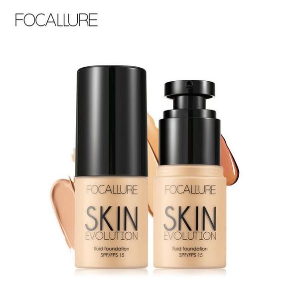 Marca FOCALLURE, Base para cara, crema de Base líquida, corrector de cobertura completa, control de aceite, fácil de usar, Base de maquillaje facial suave