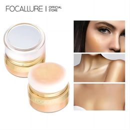 Focallure Glitter Bronzers Highlighter Powder Pows Palet Make -up Shimmer Face Contour Blusher Body Highlighter Cosmetics 240314
