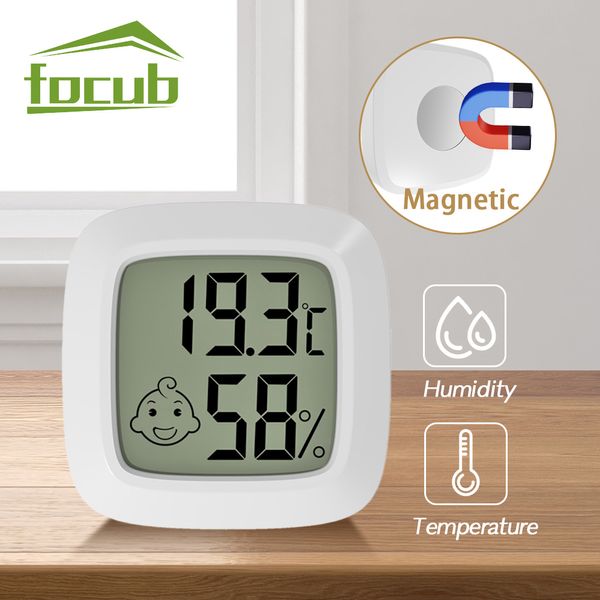FOCUB MAGNÉTIQUE MINI LCD DIGITAL THERMERMOMEMENTAGE HUMIDITÉ METTRET