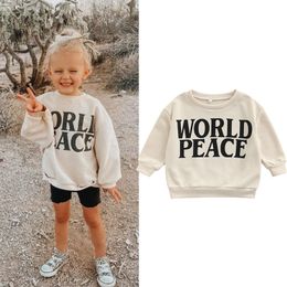 FOCUSNORM 1-6Y Lovely Infant Kids Girls Boys Sudadera Carta Patrón Impreso Manga larga Jersey Camisetas Tops 240313