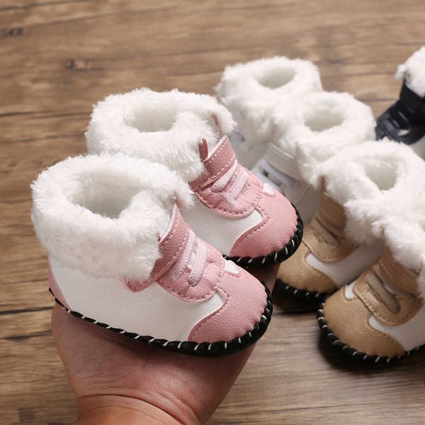 Focusnorm – bottes d'hiver pour bébé garçon et fille, chaussures de landau, baskets thermiques antidérapantes en polaire, nouvelle mode, 0-18m, G1023