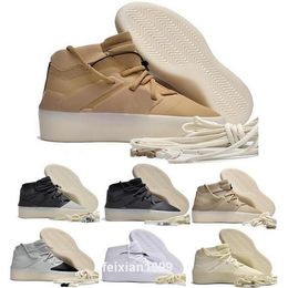 Mist atletiek I heren basketbalschoenen Hoge top vrezen rivaliteit van god crème witte koolstof sesam suede bruin 2024 zapatos trainers sneakers maat 7 - 12