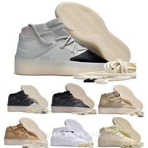 Mist atletiek I heren basketbalschoenen Hoge top vrezen rivaliteit van god crème witte koolstof sesam suede rood 2024 sporttrainers sneakers maat 7 - 12