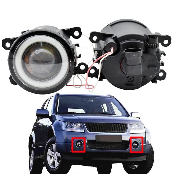 Luz antiniebla para Suzuki Grand Vitara Swift 2 JT 2005-2010 2011-2015 Uds., lente LED de ojo de Ángel, lámpara para parachoques frontal 12v H11