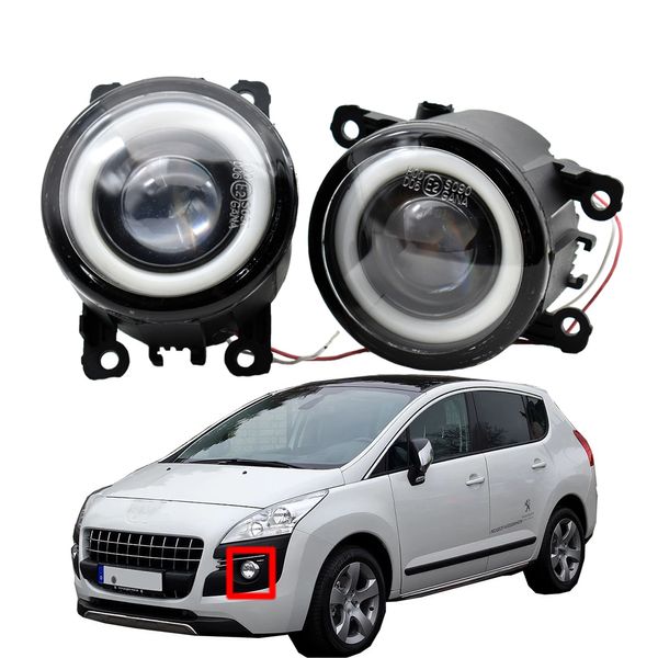 Luz antiniebla LED DRL Accesorios para automóviles faros Lente de estilo Ojo de ángel de alta calidad con para Peugeot 3008 MPV 2009-2013