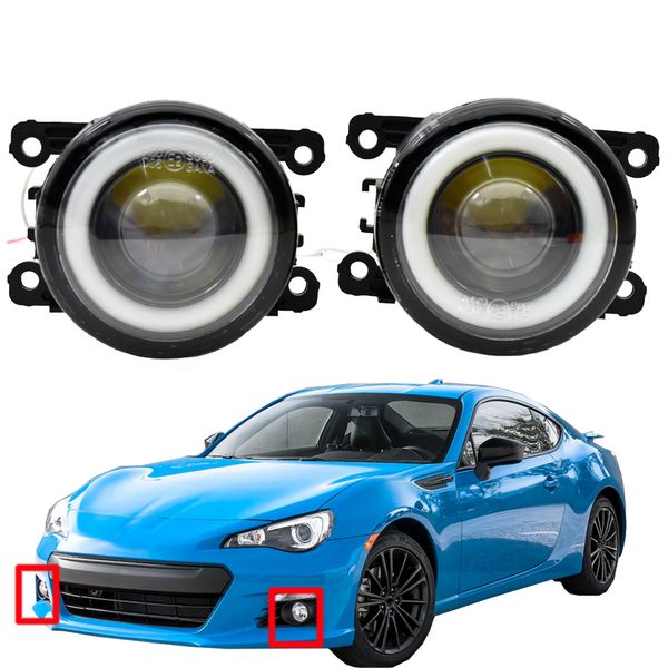 Luz antiniebla con para Subaru BRZ 2013-2018 2 piezas luces antiniebla LED DRL alta calidad Angel Eye 12v H11