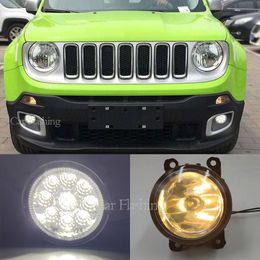 Mistlampen LED Koplamp voor Jeep Renegade 2015 2016 2017 2018 Draden Harnas Schakelaar Mistlamp Mistlamp halogeen Mistlampen