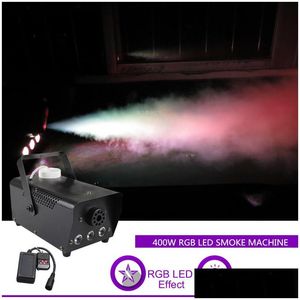 Machine à brouillard Machine à bulles Sharelife Mini 400W RVB LED Télécommande portable Fumée blanche Dj Party Show Effet d'éclairage de scène Hine Otbwx