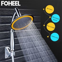 FOHEEL mano alta presión ahorro de agua baño spa lluvia rotación libre cabezal de ducha 200925