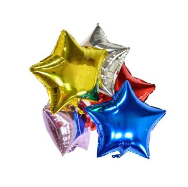 Feuille Ballons Star Balls Happy New Year Party Décoration Air Ballons À L'hélium Maison Pour Le Cadeau De Noël Pour Les Vacances Anniversaire 5pcs