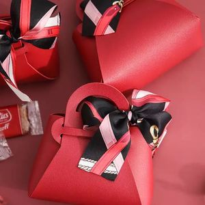 Pliez Emballage Cadeau De Mariage Bonbons Cadeau Sac Fête D'anniversaire Sac À Main Faveurs Boîte Bébé Douche Décoration Romantique Mariage RRA317