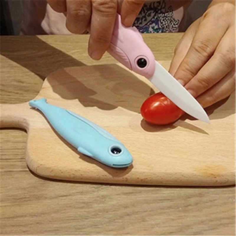 Fold Knife Ceramic Peeler Pocket Pare Office Slice Cutter Cutlery Lunch Bag Box Keychain Kitchen Vegetable Fruit Picnic Knife