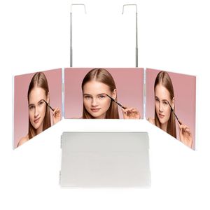 Opvouwbare verstelbare trifold spiegel trifold zelfkapselspiegel 360 graden kijkhoek 3-weg spiegel thuis make-up accessor nieuw