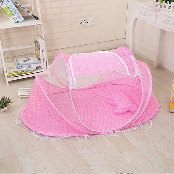 Mosquito pliable Mosquito Net Full Bottom Free Installer Child Mosquito Net Portable Crib Anti-Mosquito Cover Baby Play Tent 3-PC 240518